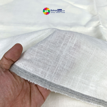 Kain Rayon Linen Slub Off White