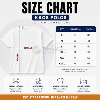 Kaos Cotton Combed 20s Lengan Pendek