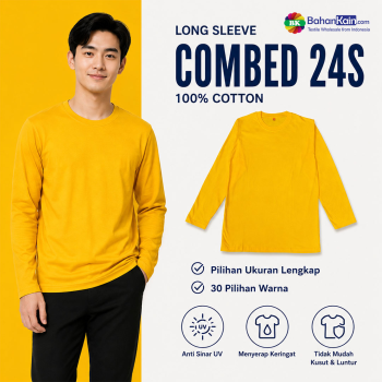 Kaos Cotton Combed 24s Lengan Panjang