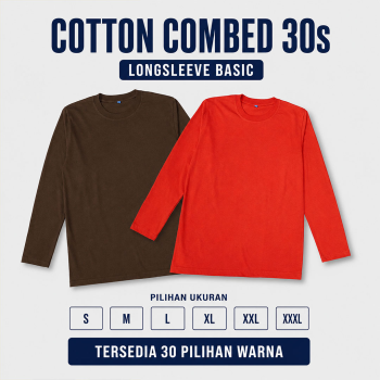 Kaos Cotton Combed 30s Lengan Panjang