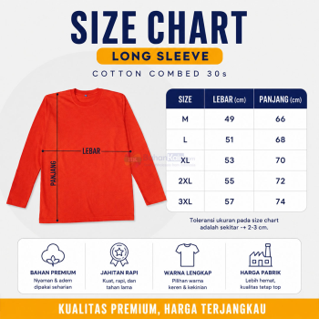 Kaos Cotton Combed 30s Lengan Panjang