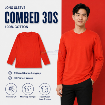 Kaos Cotton Combed 30s Lengan Panjang
