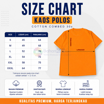Kaos  Cotton Combed 30s Lengan Pendek