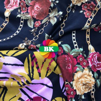 Rayon Motif Floral