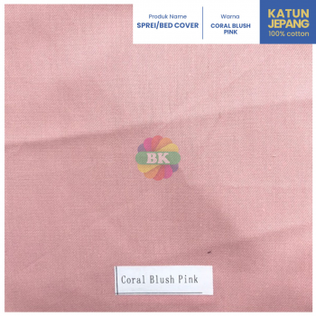 Sprei / Bed Cover Katun Jepang Polos Yellow, Olive, Coral Pink, Blue, Grey, Light grey