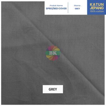 Sprei / Bed Cover Katun Jepang Polos Yellow, Olive, Coral Pink, Blue, Grey, Light grey