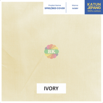Sprei / Bed Cover Katun Jepang Polos White, Black, Ivory, Red