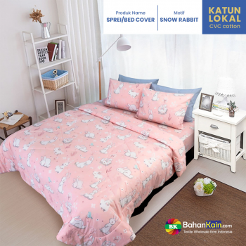 Sprei / bed cover katun lokal motif