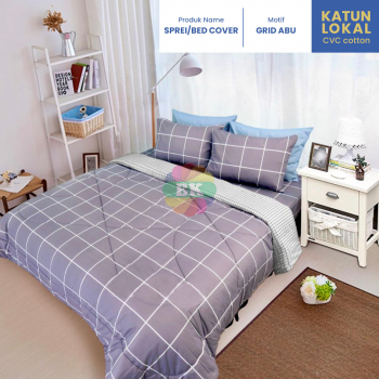 Sprei / bed cover katun lokal motif