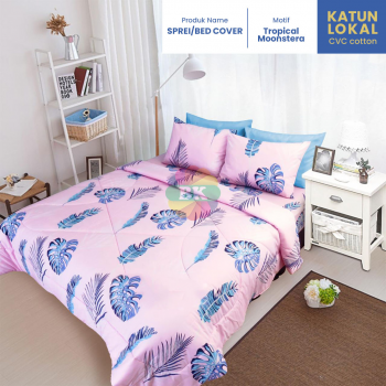 Sprei / bed cover katun lokal motif