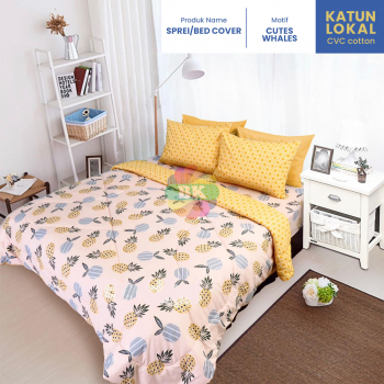 Sprei / bed cover katun lokal motif