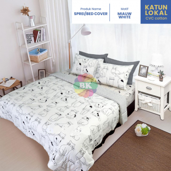 Sprei / bed cover katun lokal motif