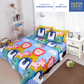 Sprei / bed cover katun lokal motif