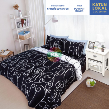 Sprei / bed cover katun lokal motif