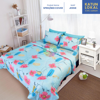 Sprei / bed cover katun lokal motif 