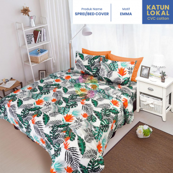 Sprei / bed cover katun lokal motif 