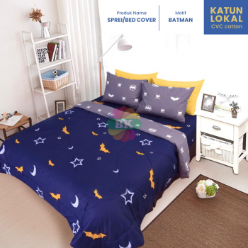 Sprei / bed cover katun lokal motif 