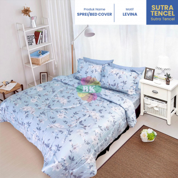 Sprei / Bed Cover Sutra Tencel Motif Rishn, levina, forest, divya, carisia, sutra ivory