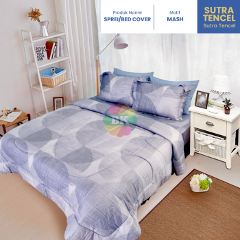 Sprei / Bed Cover Sutra Tencel Motif Jenia, Mash, Turkish, Grey