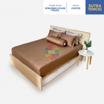 Sprei / Bed Cover Sutra Tencel Polos White, Coffee, Pink, Stucco