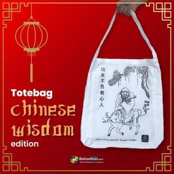 Totebag Kanvas Chinese Wisdom Polyester