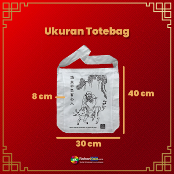 Totebag Kanvas Chinese Wisdom Polyester